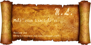 Mózsa Lucián névjegykártya